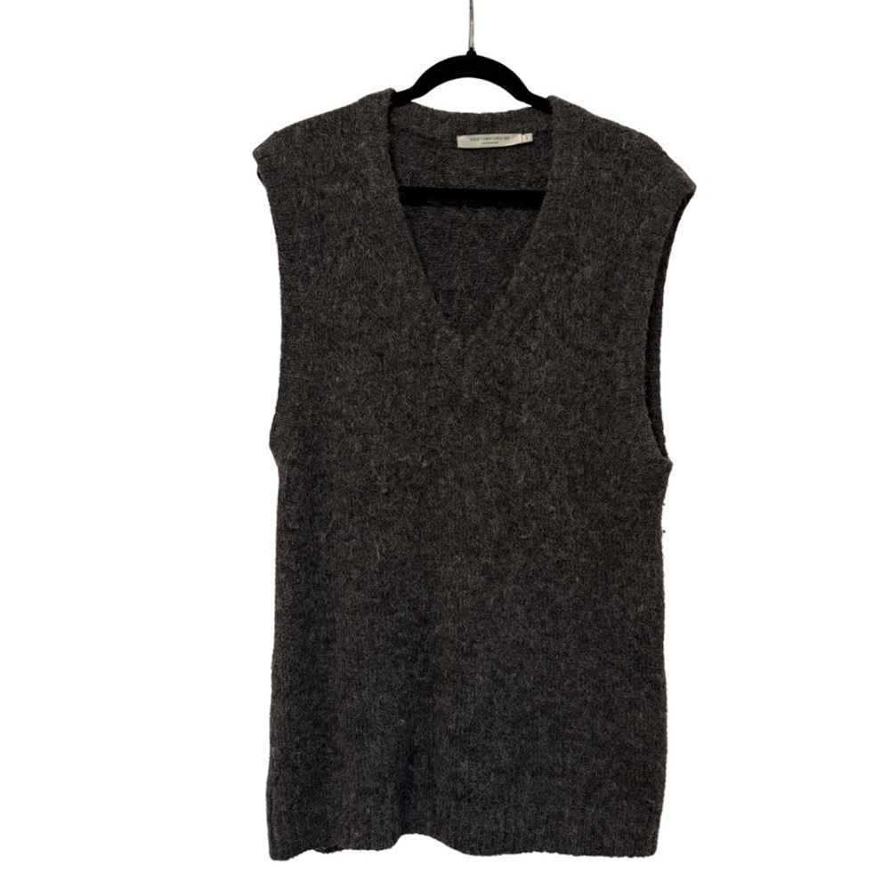 Contemporaine by Simons Alpaca Blend Oversized Knit Sweater Vest P/S - Picture 3 of 8